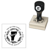 rustic vermont merry kerstmis - adres 	rubberstempel (Gestempeld)