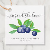 Rustic verspreidt de Love Blueberry Jam Kraft Pape Bedankjes Labels (Voorkant)