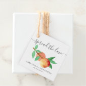 Rustic verspreidt de Love Peach Jam Kraft Paper Bedankjes Labels (In situ)