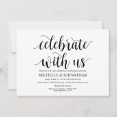 Rustic Vier met ons Bruiloft Brunch Uitnodigingska Kaart (Voorkant)