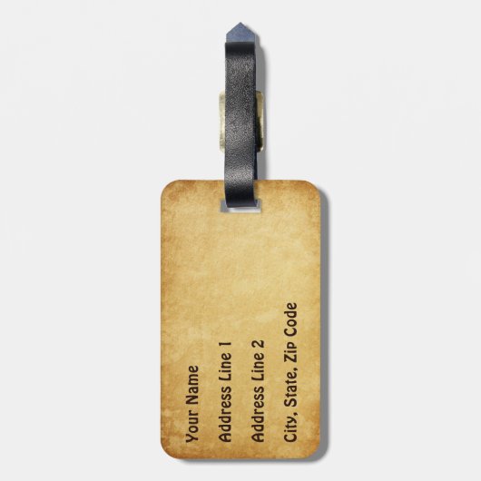 Rustic Viking Bagagelabel (Achterkant verticaal)