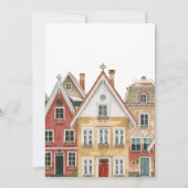 Rustic Village Winter Christmas Baby Shower Kaart (Achterkant)