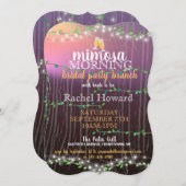 Rustic Vine & Lights Bruidsbrunch Kaart (Voorkant / Achterkant)