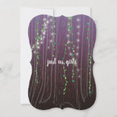 Rustic Vine & Lights Bruidsbrunch Kaart (Achterkant)