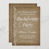 Rustic Vines Bachelorette Party Kaart (Voorkant / Achterkant)
