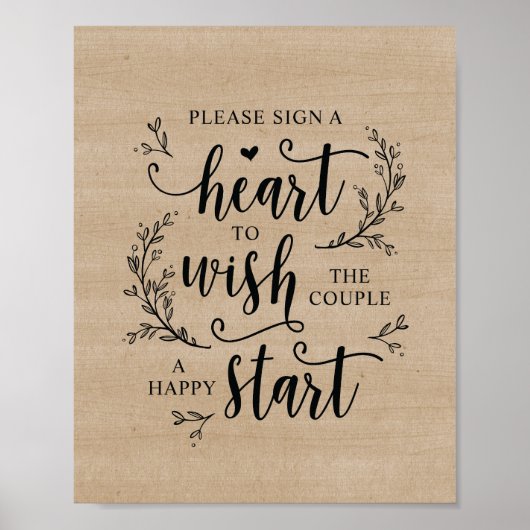 Rustic Vines Mariage Invité Réserver affiche du co (Devant)