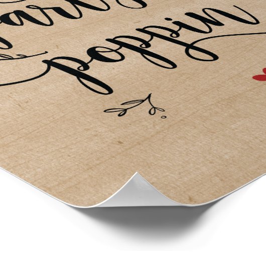 Rustic Vines Soirée de mariage avec affiche poppin (Coin)