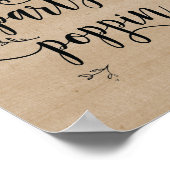 Rustic Vines Soirée de mariage avec affiche poppin (Coin)