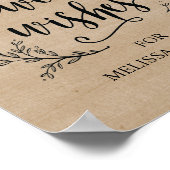 Rustic Vines Wedding Well Wish poster (Hoek)