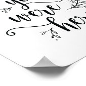 Rustic Vines Wedding Wish je was hier Poster (Hoek)