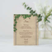 Rustic Vineyard Barn Script Menu Mariage (Debout devant)