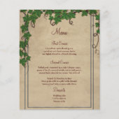 Rustic Vineyard Barn Script Menu Mariage (Devant)