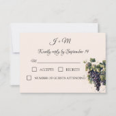 Rustic Vineyard Waterverf Druiven RSVP (Voorkant)
