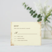 Rustic Vineyard Wedding RSVP-kaart - bruin RSVP Kaartje (Staand voorkant)