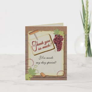 Rustic Vineyard Winery Dank u notitiekaarten