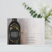 Rustic Vineyard Winery Wedding RSVP Antwoord (Staand voorkant)
