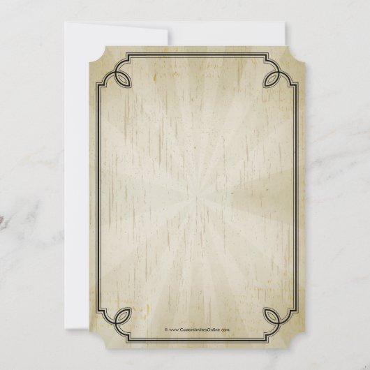 Rustic Vintage Pays Noël Invitation (Dos)