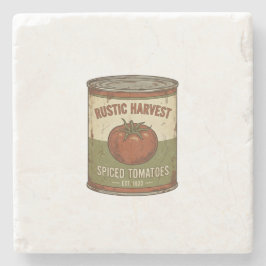 Rustic Vintage Spiced Tomato Can Stenen Onderzetter