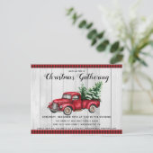 Rustic Vintage Truck Fête de Noël Invitation (Debout devant)