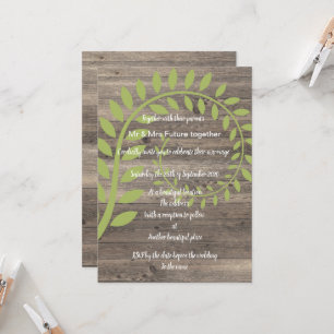 RUSTIC VINTGE BOTANICAL WEDDING INVITATION KAART