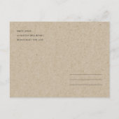 Rustic Violet Paarse Floral Leafy Save the Date Briefkaart (Achterkant)