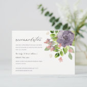 RUSTIC VIOLET WILD FLOWERS & FOLIAGE ACCOMMODATION INFORMATIEKAARTJE (Staand voorkant)