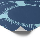 Rustic Vissen Nautical Boy Baby shower Welkom Poster (Hoek)