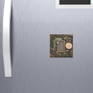 Rustic Visvangst Zwangerschapsaankondiging aandenk Magneet