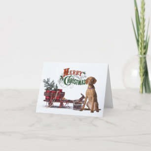Rustic Viszla Kerstmis Kaart