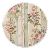 Rustic Vitage Roos Keramische Knop (Voorkant)