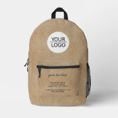 Rustic Voeg uw Logo Custom Text Company toe Bedrukte Rugzak (Voorkant)