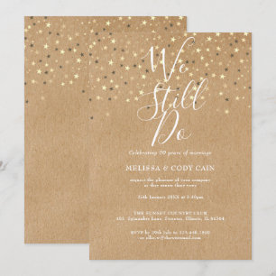 Rustic Vow Renewal we doen nog steeds gouden sterr Kaart