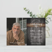 Rustic Wagon Wheel Wood Foto's: Levensgeviering Kaart (Staand voorkant)