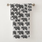 Rustic Walking Beer Shiplap Wood Bath Towel Set Bad Handdoek (Insitu)