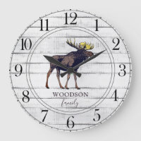 Rustic Walking Moose Wood Familienaam