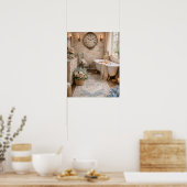 Rustic Wall Art French Farmhouse Bathroom Poster (Keuken)