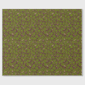 Rustic Walnut Pattern Gold Cadeaupapier (Vlak)