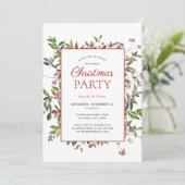 Rustic Warm Winter Berry Holiday Kaart (Staand voorkant)