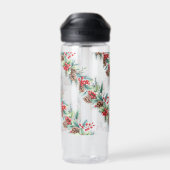 Rustic Watercolor Border Waterfles (Achterkant)