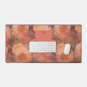 Rustic Watercolor Daisy Floral Pattern Bureaumat (Keyboard & Muis)