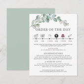 Rustic Watercolor Eucalyptus Greenery Wedding Informatiekaartje (Voorkant / Achterkant)