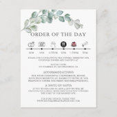Rustic Watercolor Eucalyptus Greenery Wedding Informatiekaartje (Voorkant)