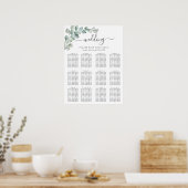 Rustic Watercolor Eucalyptus Greenery Wedding Poster (Keuken)