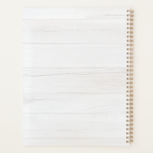 Rustic Watercolor Eucalyptus Monogram Planner (Achterkant)