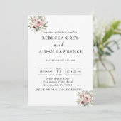 rustic watercolor floral bouquet kaart (Staand voorkant)