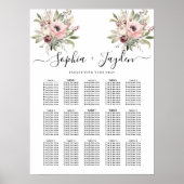 rustic watercolor floral bouquet poster (Voorkant)