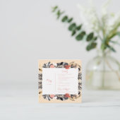 Rustic Watercolor Floral Wedding Details Info Informatiekaartje (Staand voorkant)