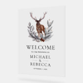 Rustic Watercolor Forest Deer Wedding Welcome (Angle)