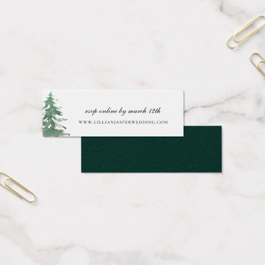 Rustic Watercolor Forest Mariage Website RSVP (Bureau)