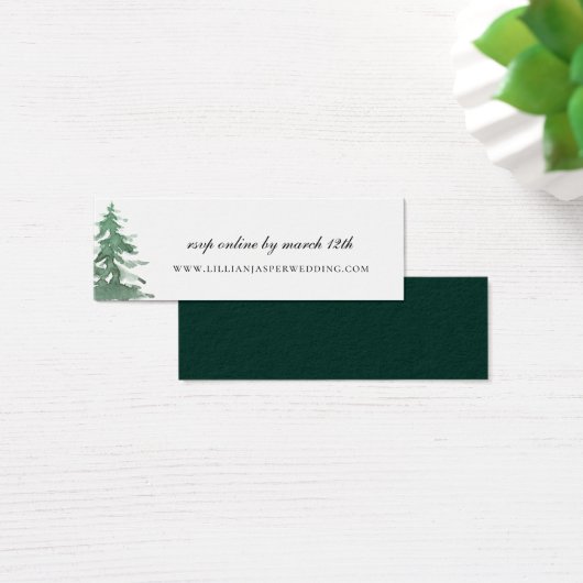 Rustic Watercolor Forest Mariage Website RSVP (Bureau)